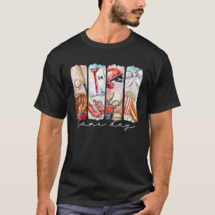 T-shirt Coquette Bow Jour Baseball Softball Heart Love