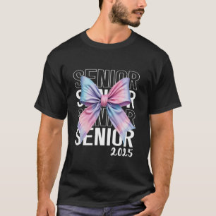 T-shirt Coquette Bow Senior 2025 Catégorie de 2025 Graduat