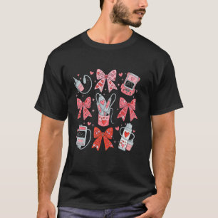 T-shirt Coquette Bow Sonographe Valentines Day Ultrasons