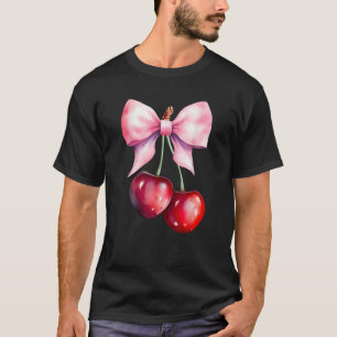 T-shirt Coquette cerise et vaches Kawaii cerise esthétique