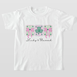 T-shirt Coquette Chanceux et Bénis St Patrick's Day