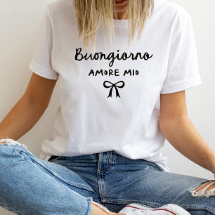 T-shirt Coquette chic italien de la vache Buongiorno Amo