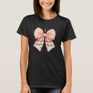 T-shirt Coquette Christian Mom Mama Strength and Dignity M