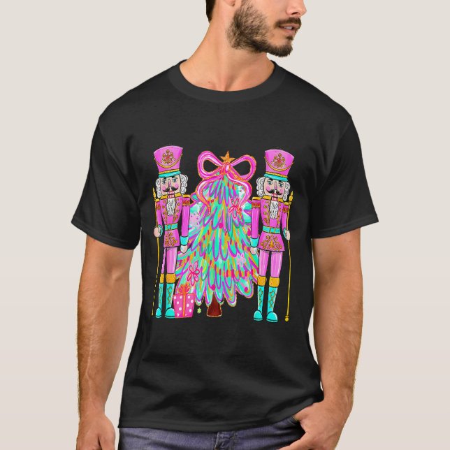 T-shirt Coquette Christmas Tree Nk Nutcrackers Xmas Women  (Devant)