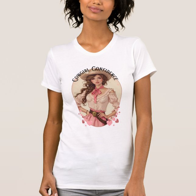 T-shirt Coquette Cowgirl Western Mode Portrait (Devant)