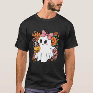 T-shirt Coquette Cute Bow Boo Ghost Costumes Halloween ave