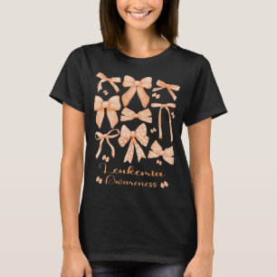 T-shirt Coquette Esthétique Leucémie Orange