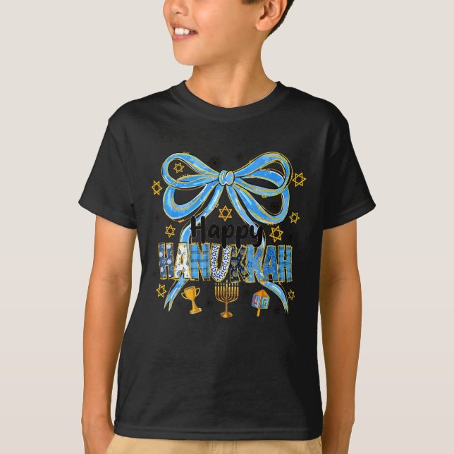 T-shirt Coquette Hanukkah Bow Jewish Bow Menorah Bow Women (Devant)