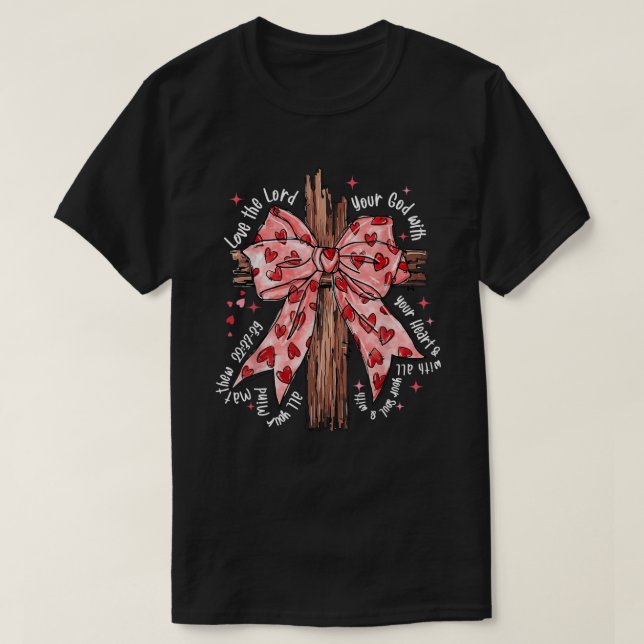T-shirt Coquette Jesus Valentine Tee - shirt, Valentines T (Design devant)