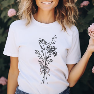 T-shirt Coquette mai Fleur du mois de naissance