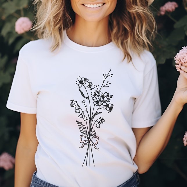 T-shirt Coquette mai Fleur du mois de naissance (Créateur téléchargé)