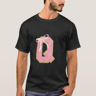 T-shirt Coquette Première Lettre Initiale Q Preppy Girly G