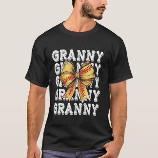T-shirt Coquette Softball GRANNY Matching Family Bow