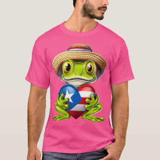 T-shirt Coqui Frog Porto Rico Heart Puerto Rican Drapeau T