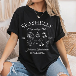 T-shirt Coquillages et Cloches de Mariage Bachelorette Bac