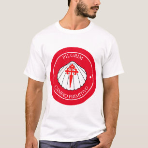 T-shirt Coquille de pèlerin camino primitivo Patch