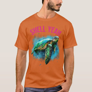 T-shirt Coquille drôle Ouais Vacation Plage Tortue de mer
