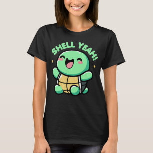 T-shirt Coquille Ouais mignonne Tortue Pun Amoureux Drôle