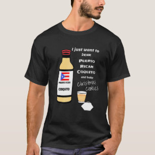 T-shirt Coquito Et Baking Cookies De Noël Portoricains