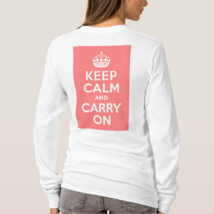 T-shirt Corail clair Gardez le calme et continuer