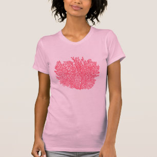 T-shirt Corail des amateurs de mer en corail profond rose