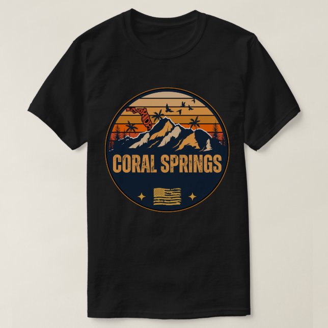 T-shirt Coral Springs, Floride (Design devant)