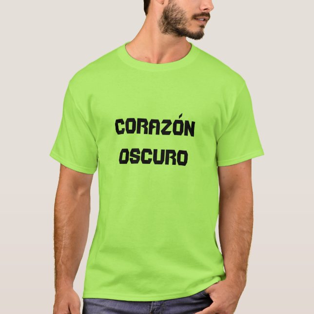 T-shirt corazón oscuro - coeur sombre en espagnol (Devant)