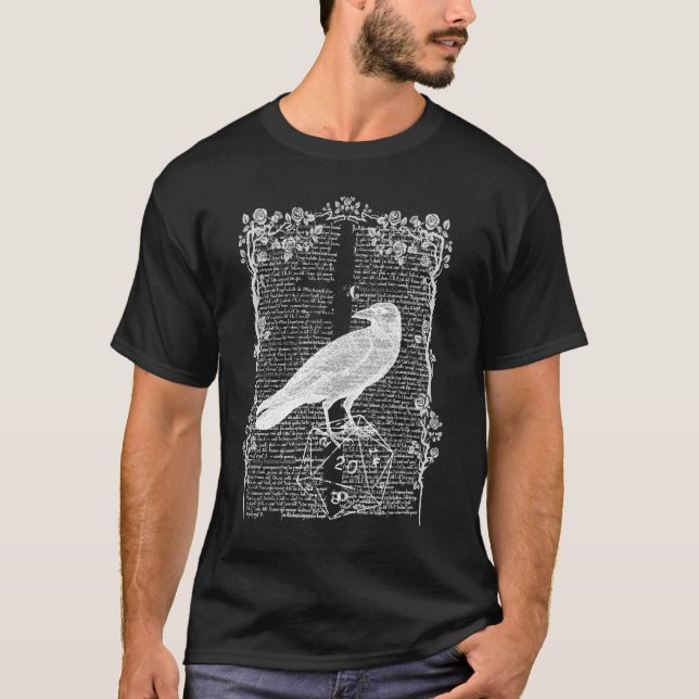 T-shirt Corbeau blanc D20 (Devant)