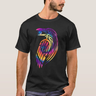 T-shirt Corbeau corbeau teint couleurs hippie conception t