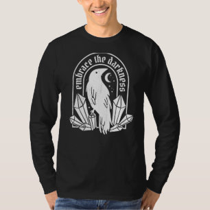 T-shirt corbeau goth tatouage Embrassez l'obscurité