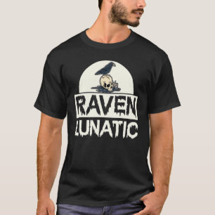 T-shirt Corbeau Lunatique Amusant Oiseau Goth Gothique Crâ