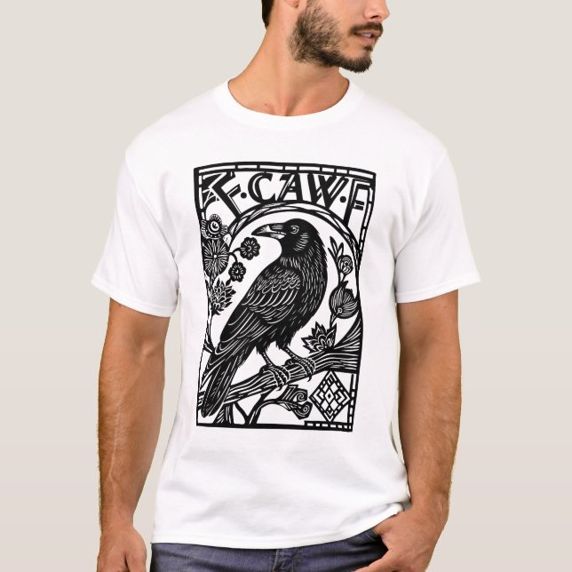 T-shirt Corbeau noir F-Caw-F (Devant)