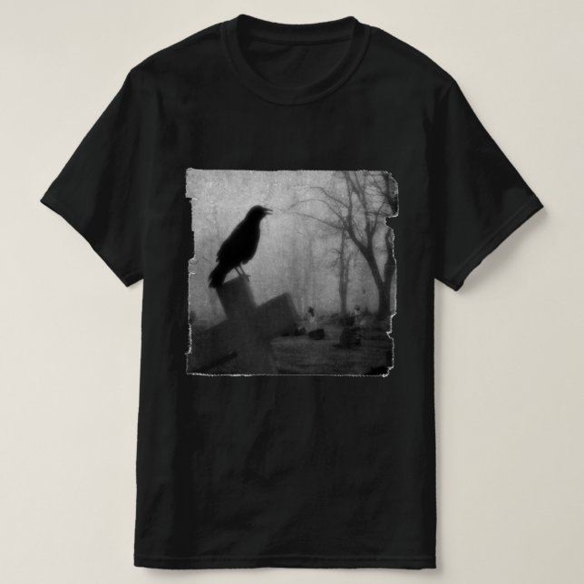 T-shirt Corbeau sombre gothique (Design devant)