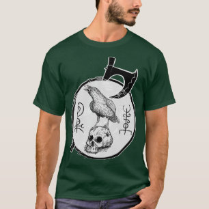 T-shirt Corbeau viking sur le crâne 1