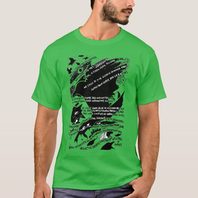 T-shirt Corbeaux de Lochranza, bande dessinée poème de jgh (Devant)