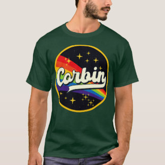 T-shirt Corbin Arc En Ciel Dans L'Espace Style Vintage