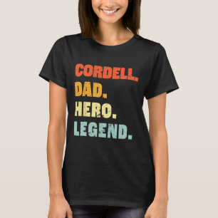 T-shirt Cordell Papa Hero Legend Personnalisé Nom F