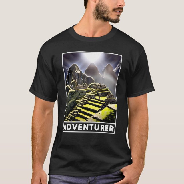 T-shirt Cordillère Machu Picchu Pérou Aventurier (Devant)
