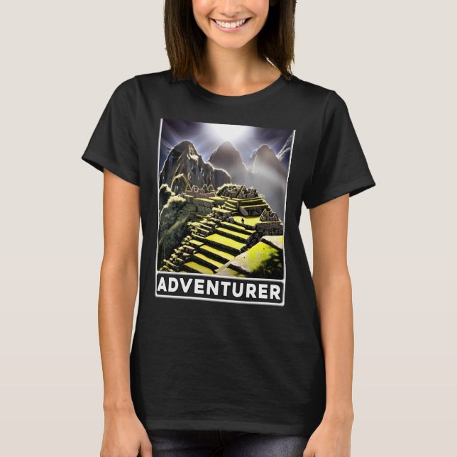 T-shirt Cordillère Machu Picchu Pérou Aventurier (Devant)