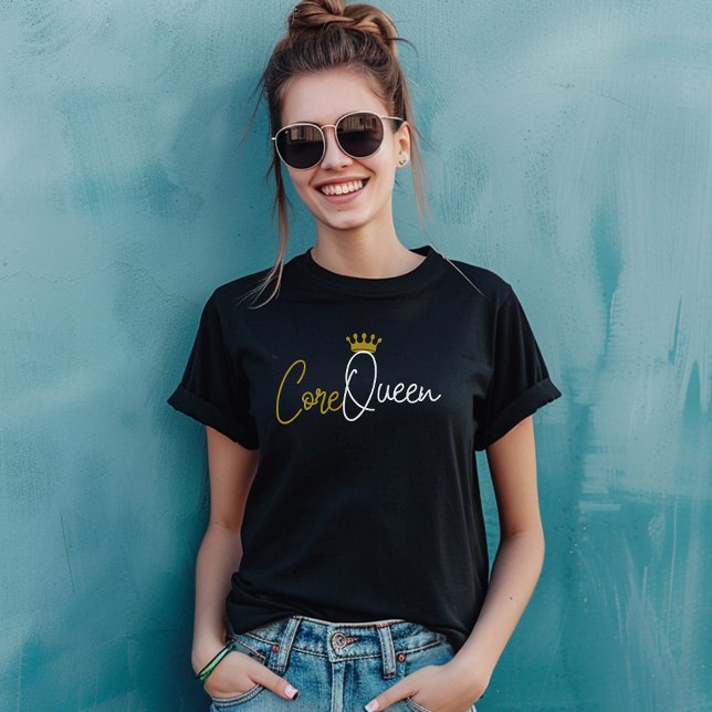 T-shirt Core Queen Pilates - Devis d'entraînement (Core Queen Quote Pilates Tee)