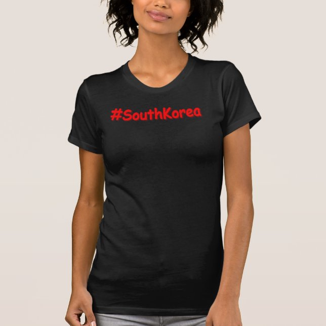T-shirt "#Corée du Sud" Joli design. Acheter maintenant (Devant)