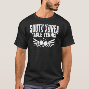 T-shirt Corée du Sud Ping Pong Supporters de Tennis de T