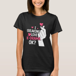 T-shirt Coréen Drama Love K Pop Doigt Coeur Kdrama Sud