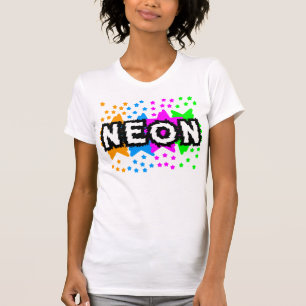 T-shirt COREY TIGER 1980s RÉTRO ÉTOILES AU NÉON