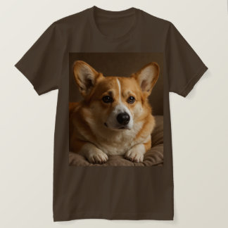 T-shirt Corgi attentif