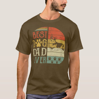 T-shirt Corgi Best Dog Papa Jamais Vintage Fête des pères 
