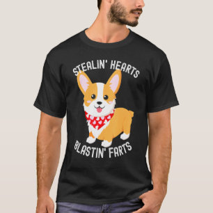 T-shirt Corgi Breakin Hearts Blastin Farts Valentines Day