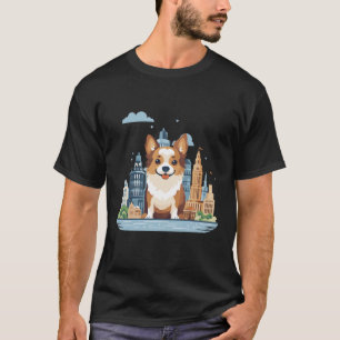 T-shirt Corgi Chien Animal Beauté Nature Ville Découverte