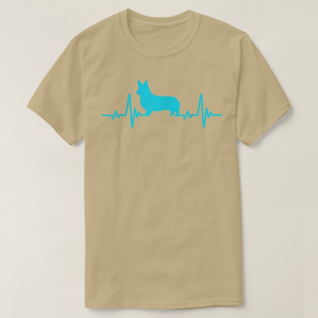 T-shirt Corgi Chien Coeur Corgi Papa-341 (Design devant)
