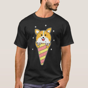 T-shirt Corgi Chien Cône de Glace qui Fond Mignon Animal H